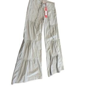 NWT!‎ "WEARABLES" Wide Leg Pleated Seam Pants SZ XS Cottage Core Flare 90s Core